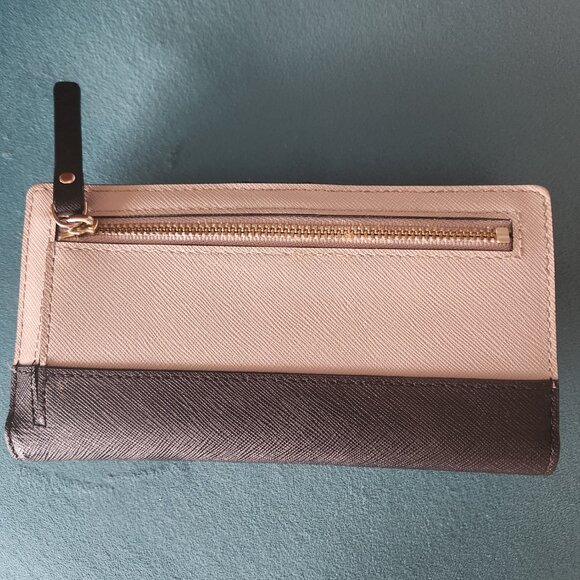 KATE SPADE ~ New York STACY Laurel Way Bifold Wallet Beige/Black ~ EUC - Picture 2 of 4